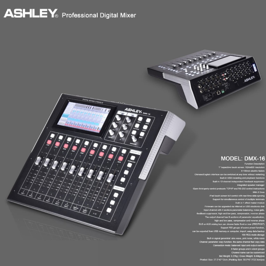 digital mixer audio ashley dmx16 dmx 16 original