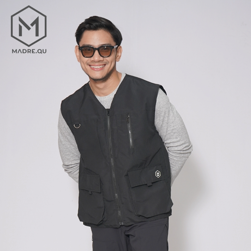 Madre.qu - Rompi Outdoor Ripstop Pria Tactical Vest Enfield Pria Vest Distro Hitam