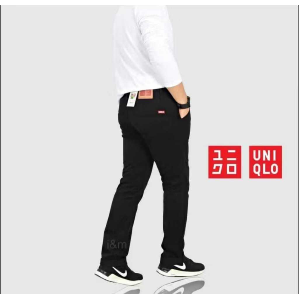 UNIQLO Celana Cinos pria slim fit Celana Panjang pria Terbaru