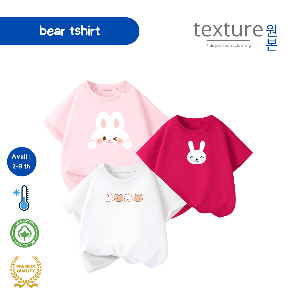 12.12 Baju anak perempuan/kaos anak perempuan/atasan anak perempuan bear/katun/kaos/perempuan/Bear t