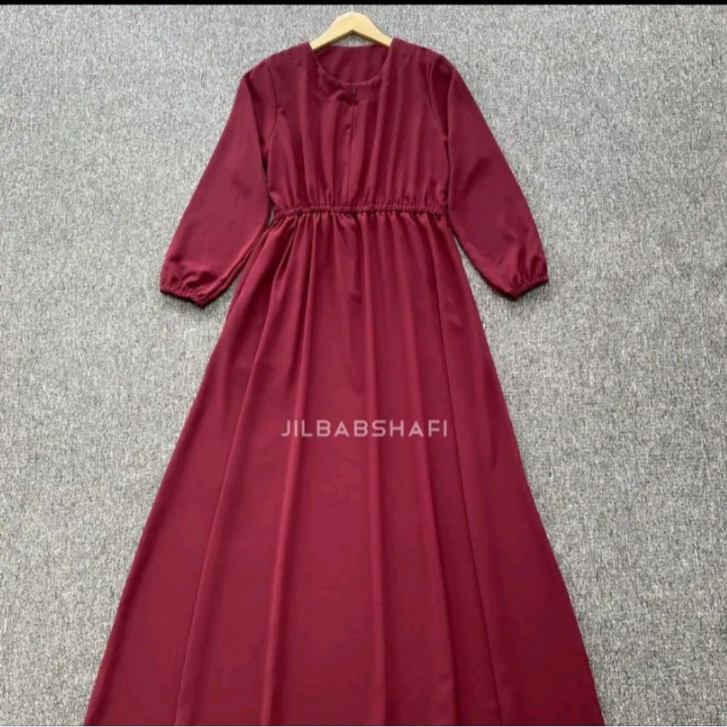 gamis maroon, gamis coklat