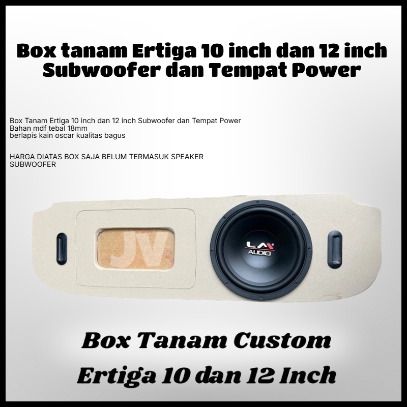Box tanam Ertiga 10 inch dan 12 inch Subwoofer dan Tempat Power