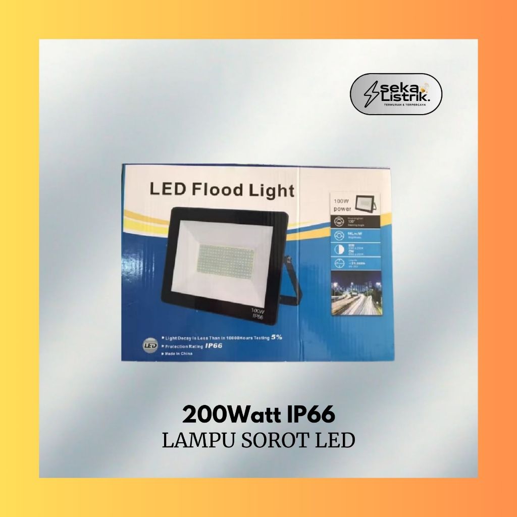 Lampu Sorot LED Flood Light 200W IP66