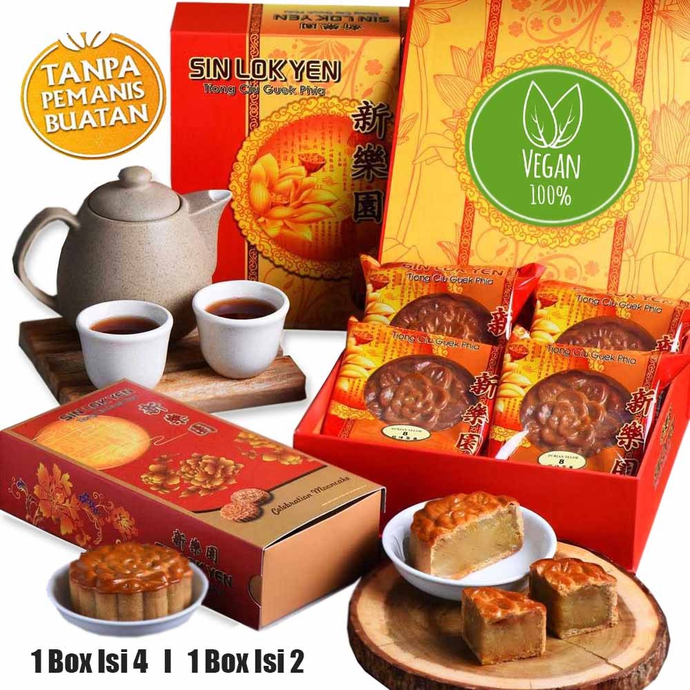 

Vegetarian Sin Lok Yen Mooncake Premium Free Box Exclusive Pembelian 4pcs / 2pcs Tiong Ciu Pia Kue Bulan Medan / Hampers Kue Bulan Telur Asin Moon Cake Kue Bulan Halal