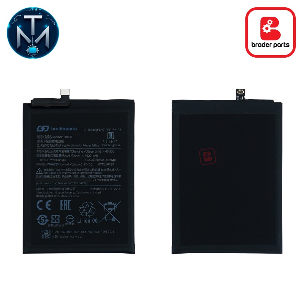 Baterai Battery Batre BN53 X-Mi Redmi Note 9 Pro / Note 10 Pro BPBT-G02-000455