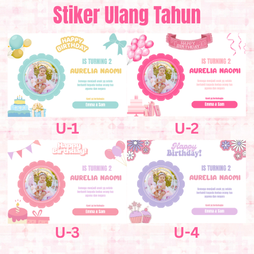 

STIKER ULANG TAHUN - STIKER KOTAK NASI