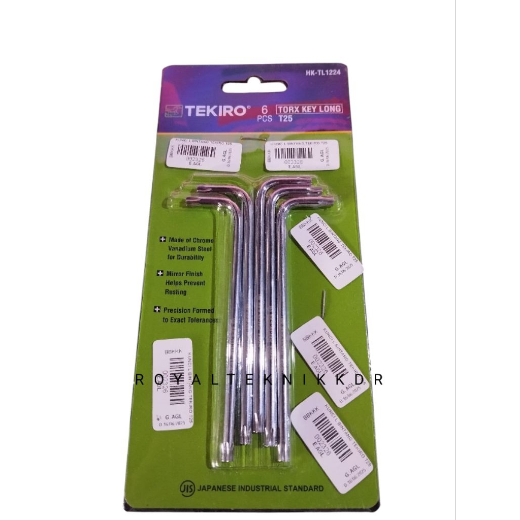 Kunci L bintang Tekiro ukuran T25