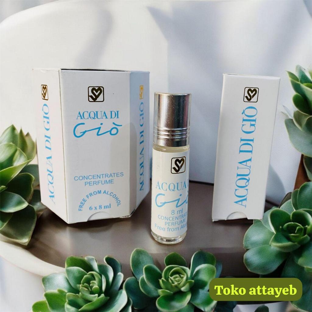 Parfum Acqua Di Gio 6ml Perbox Original isi 6 botol Parfum Roll On Non Alkohol Parfum Supermade isi 