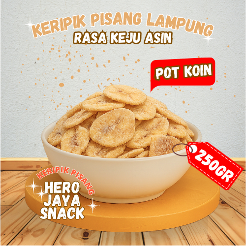 

250gr Potongan Bulat Koin Keripik Pisang Coklat Lampung Pisang Kepok