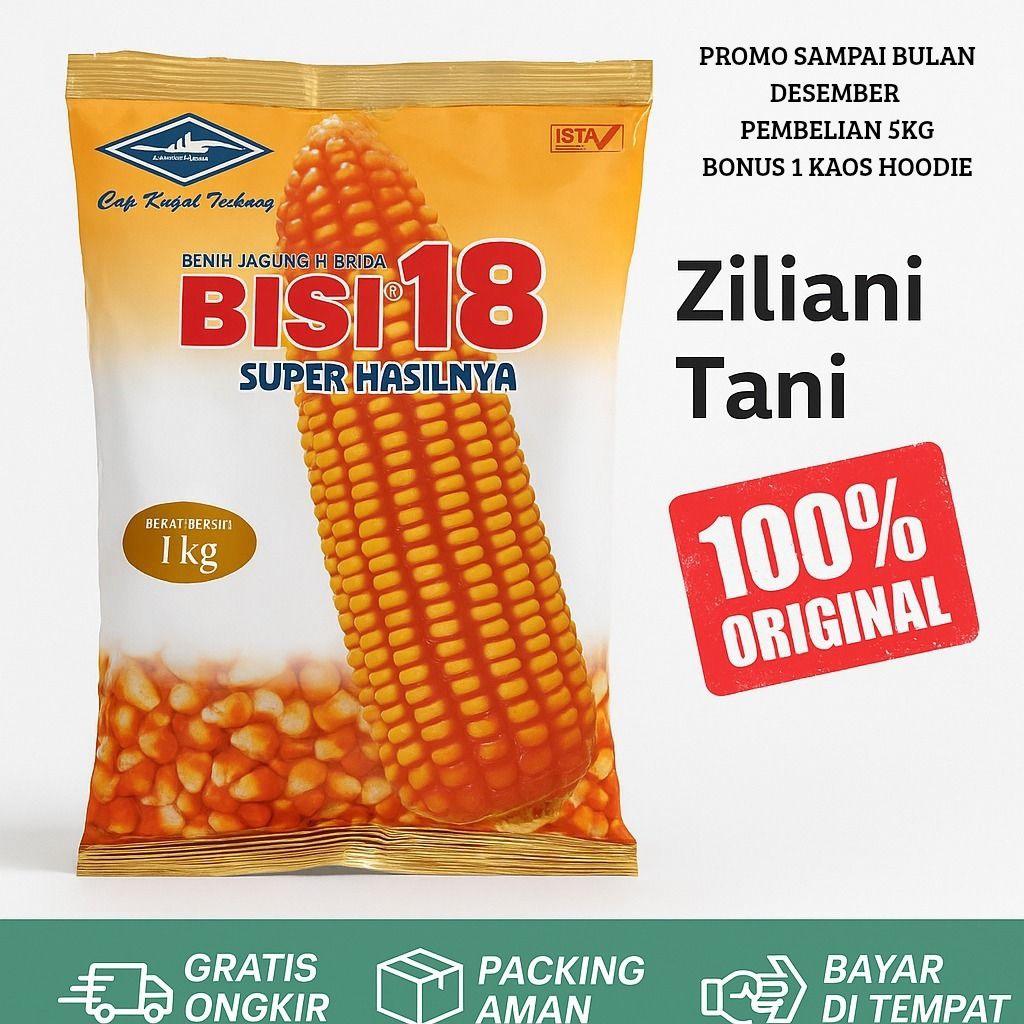Benih Jagung Bisi 18 1kg | Jagung Hibrida F1 Super Bisi 18 Kapal Terbang