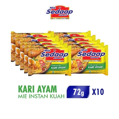 

SEDAAP MIE INSTAN RASA KARI AYAM ISI 10 PCS
