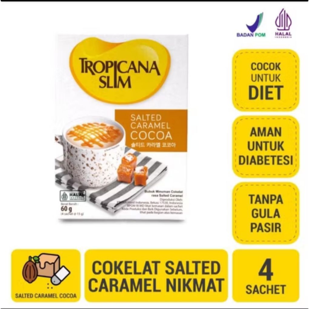 

Tropicana slim salted caramel cocoa minuman coklat karamel