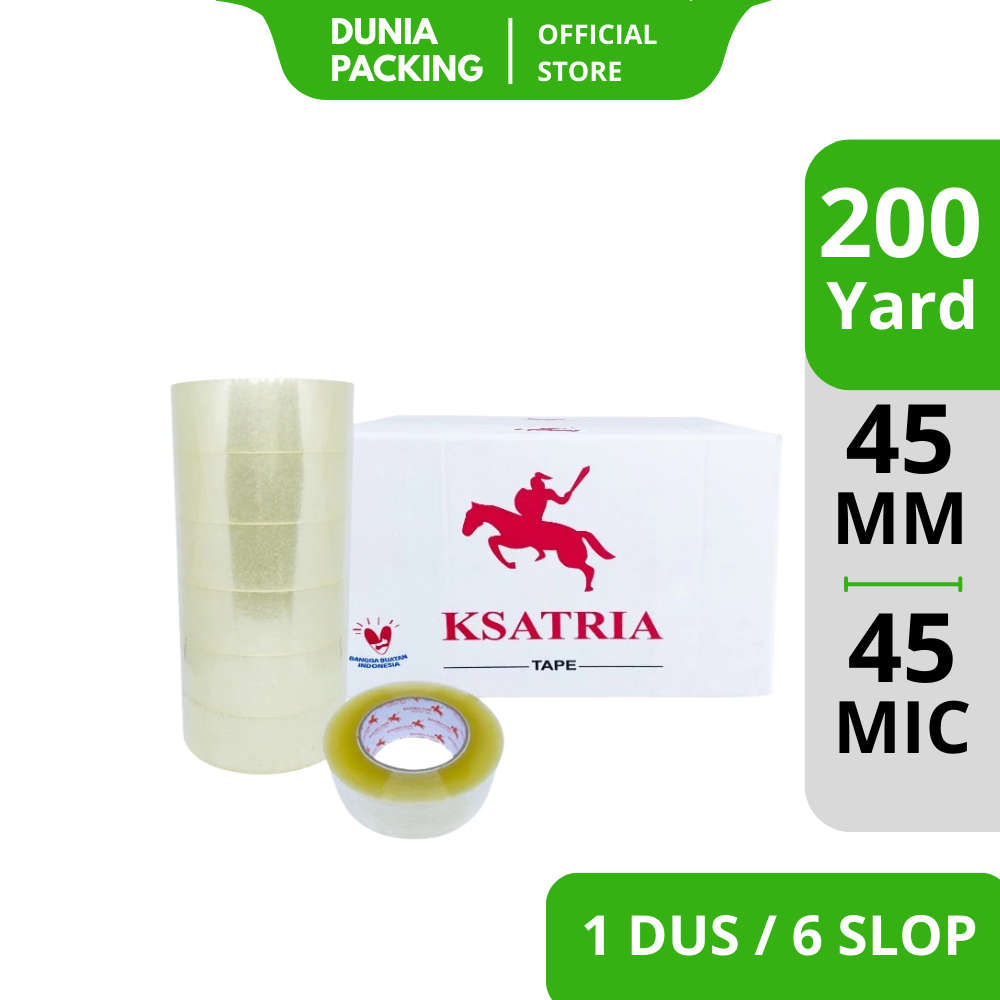 

[TERMURAH] Lakban OPP Tape / Lakban Bening Dunia Packing 200 Yard (1 Dus) -COD
