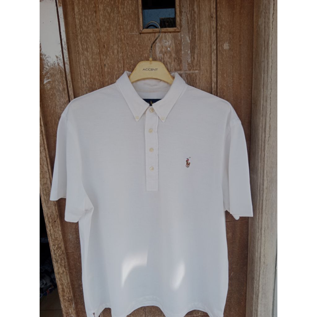 Polo Shirt RL Knit Oxford White