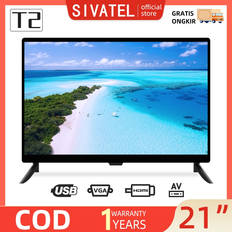 Sivatel TV LED Digital 21inch 25 inch 24 inch 27inch Murah TV Tabung Murah Baru Promo HD Ready Telev