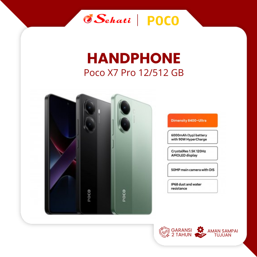 (CHAT ADMIN UNTUK PENGIRIMAN INSTANT) Poco X7 Pro 12/512 GB Hp Gaming Spek Dewa Terbaru Original Gar