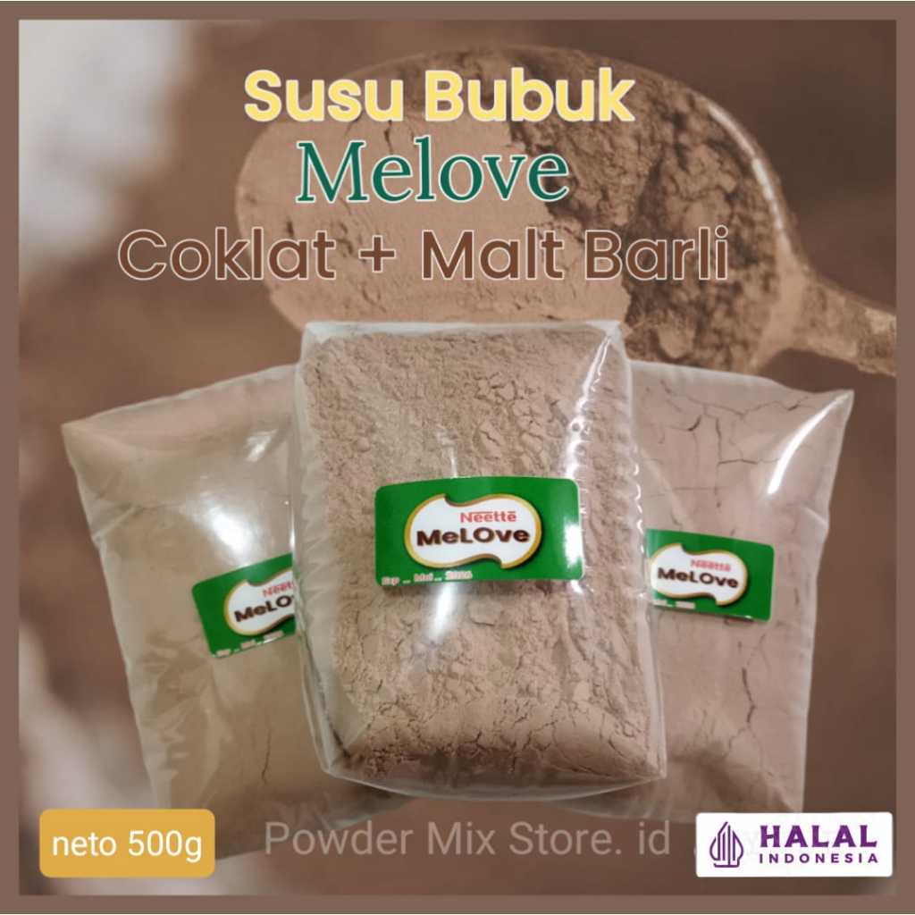 

Susu Bubuk Coklat + Malt Barli 3in1 Powder Milk Aktif Go Minuman Rasa Nikmat Lezat Kemasan Neto 500g
