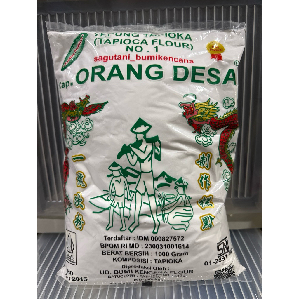 

Tepung Tapioka Sagutani Cap.Orang Desa Berat Bersih 1000gr/1kg