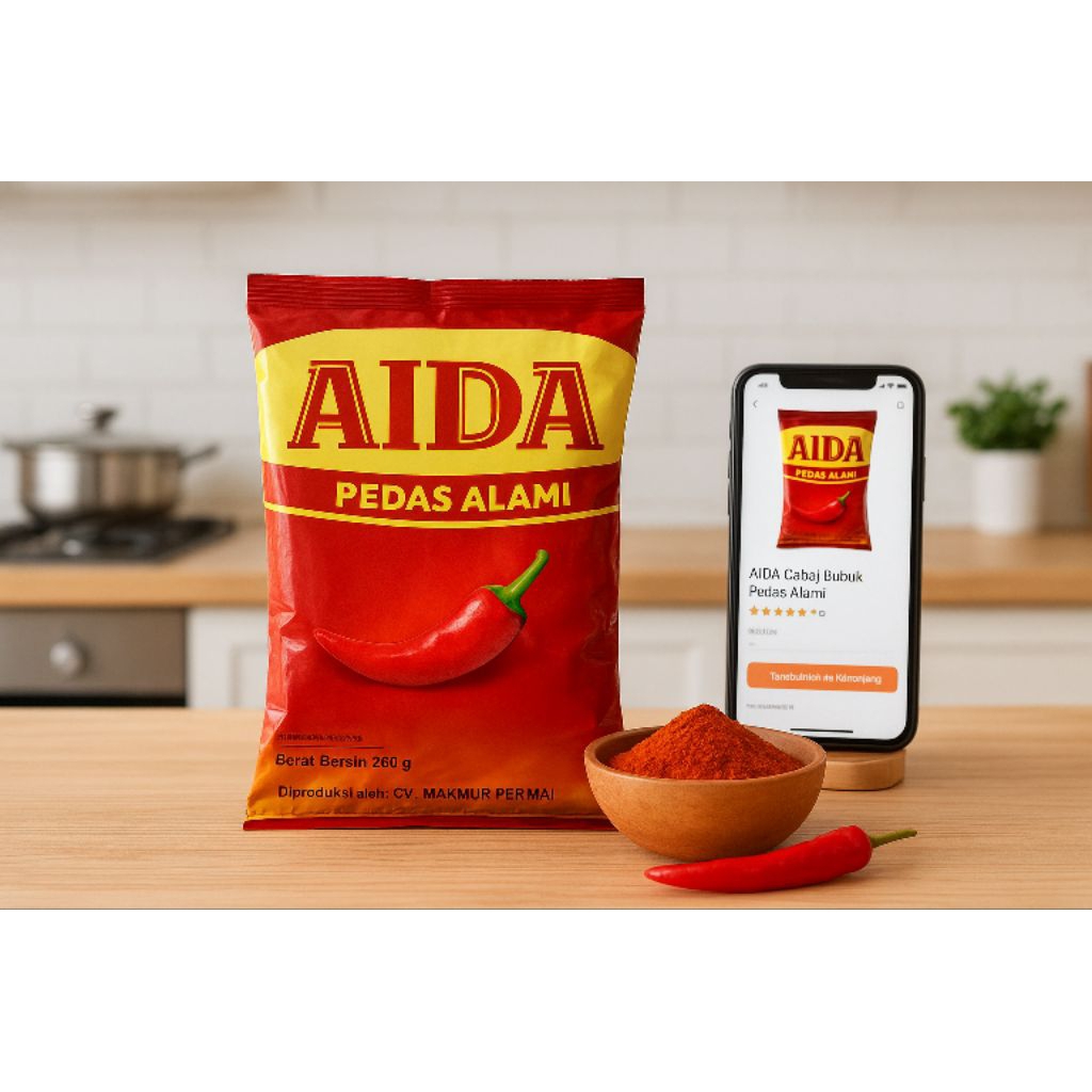 

AIDA cabe bubuk 250 gram dan 500 gram