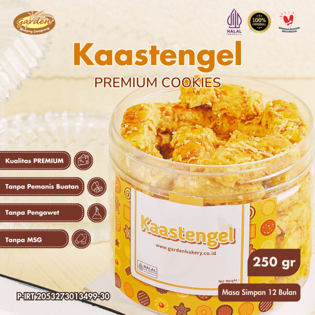 

Garden Bakery - Kastengel Premium Cookies 250gr Kue Kering Cemilan Makanan Lebaran