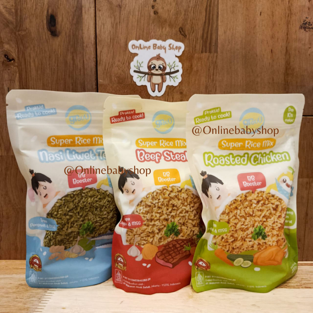 Grouu - Super Rice Mix Beras MPASI BB Booster BB Rice Nasi Instan - 200gr