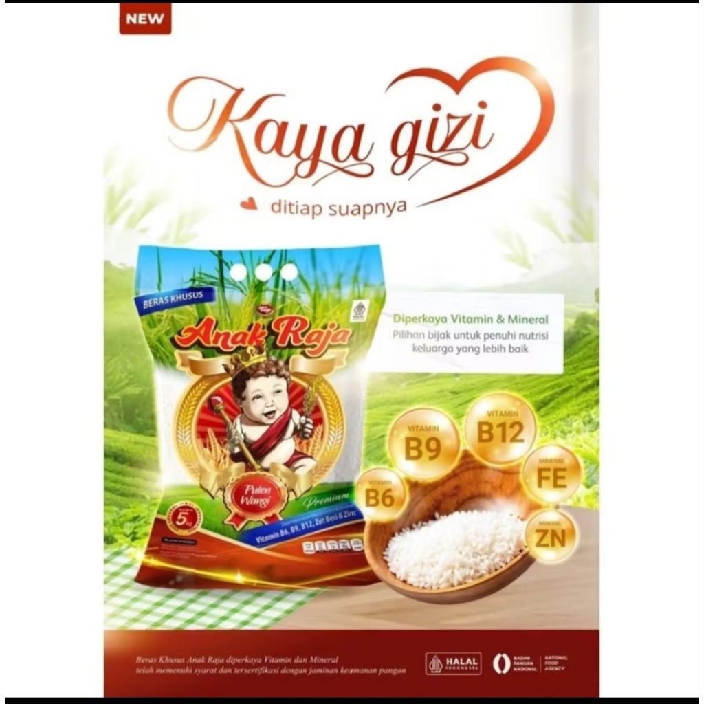 

BERAS ANAK RAJA FORTIVIKASI PULEN DAN ENAK 5KG