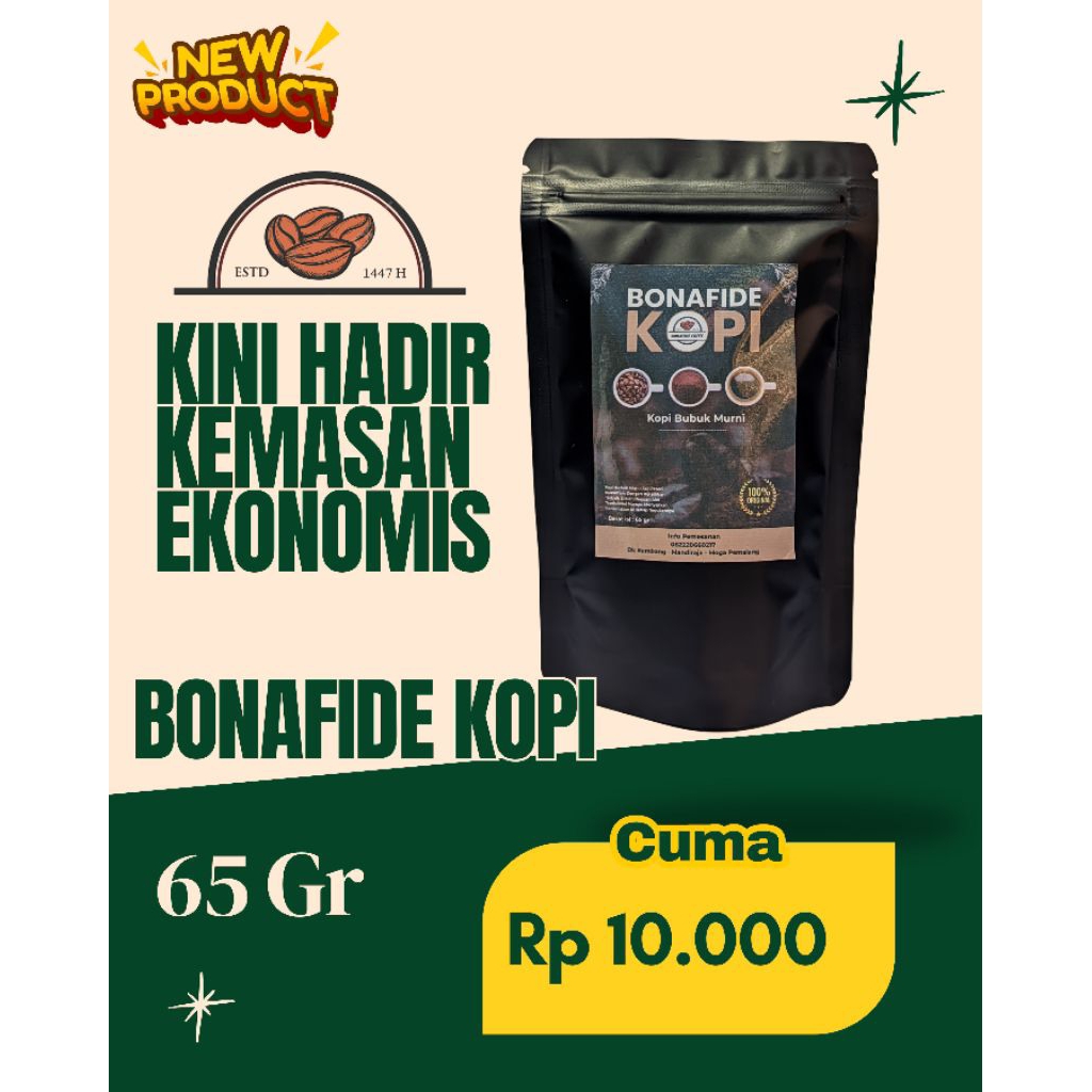 

BONAFIDE KOPI ROBUSTA 65 Gr