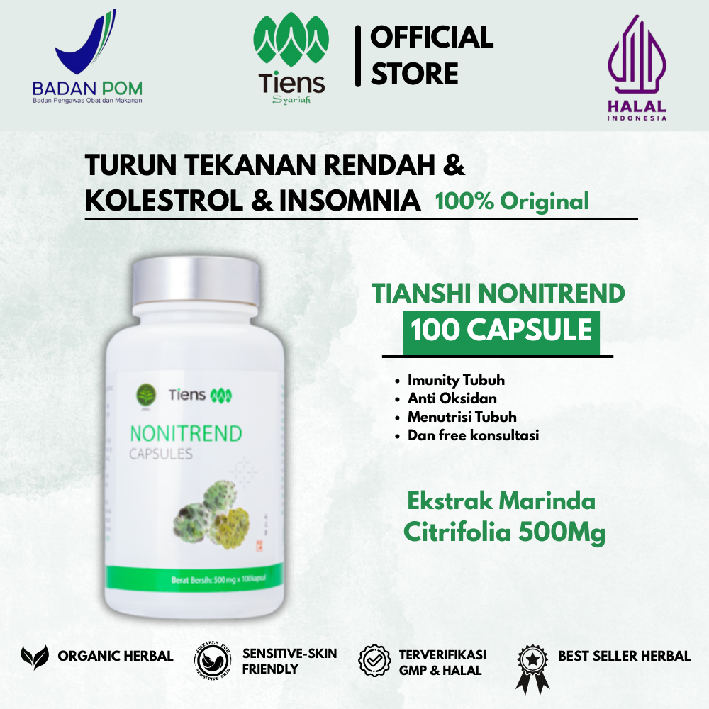 Nonitrend Tiens Mengkudu Asli – Herbal Alami untuk Darah Tinggi, Kolesterol, Gula Darah & Diabetes