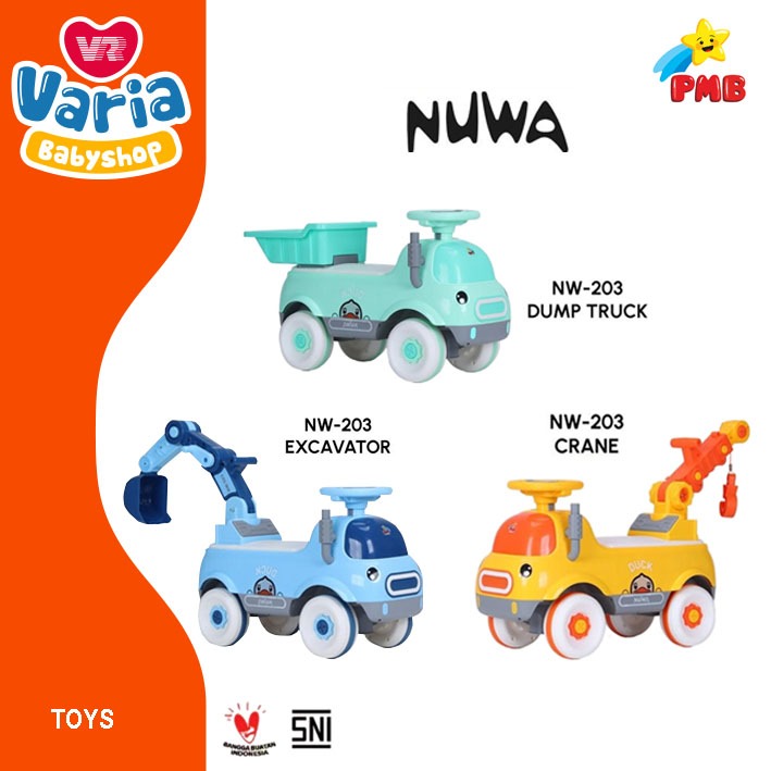 Pmb Toys Mobil Truck Anak Foot the Floor Nuwa NW 203 / Mainan Mobil - Mobilan Anak  | PMB TOYS