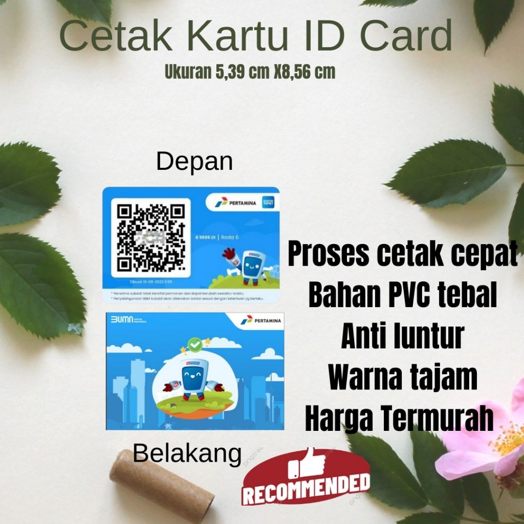 

Custo Cetak ID Card /sehari jadi/desain bebas