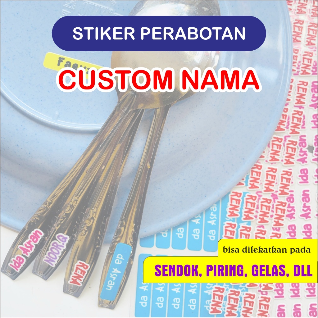 

Sticker Mangkuk Sendok Piring Gelas Tumbler Waterproof STIKER DTF UV Stiker Perabot