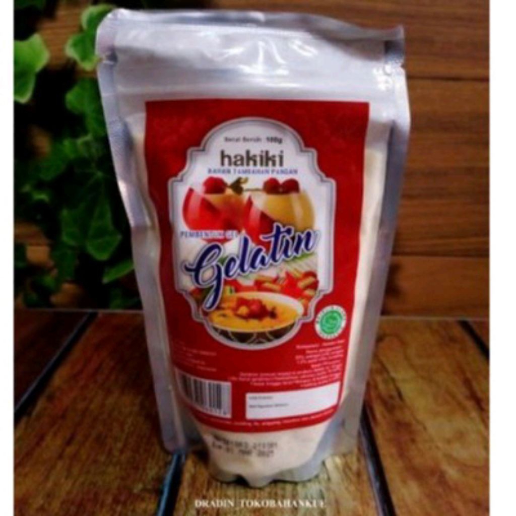 

bubuk gelatin halal serbuk gelatin powder merk hakiki per 10gr