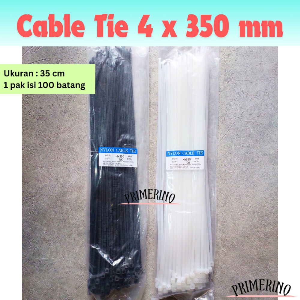 

Cable Ties 35 cm 4.0 x 350 mm Pengikat Kabel Ties Nilon (100 pcs)