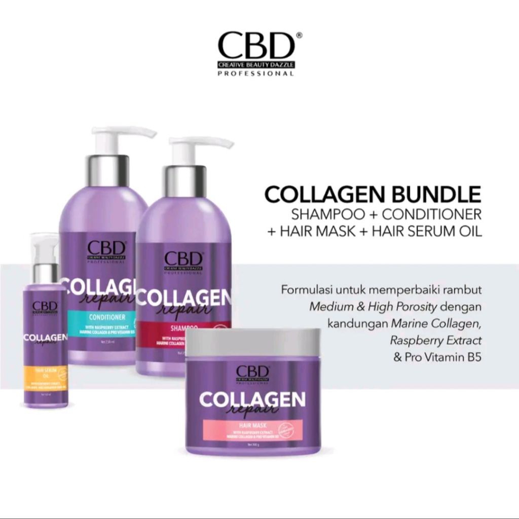 CBD Collagen Repair Series Hair Mask / Shampoo / Conditioner / Serum All Varian Series CBD Shampo Un