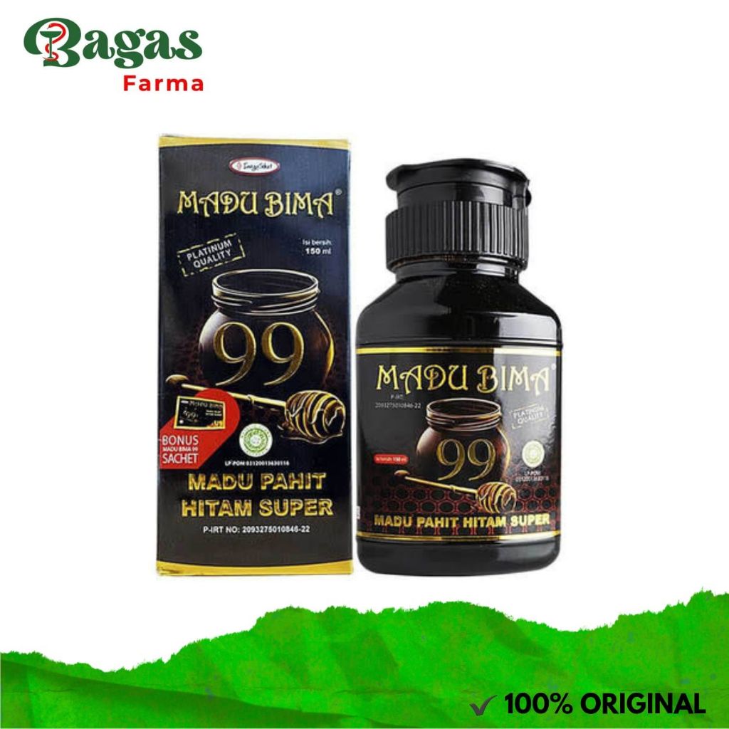 

Madu Bima 99 Asli Original Madu Pahit Hitam Super Platinum Quality Kemasan 150 ml