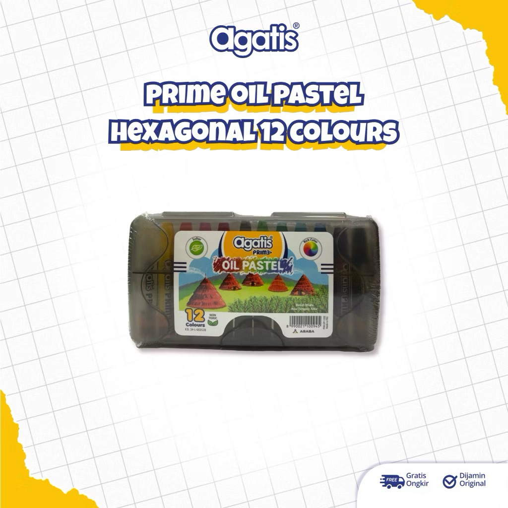 

Agatis Oil pastel crayon [ prime series] 12 warna