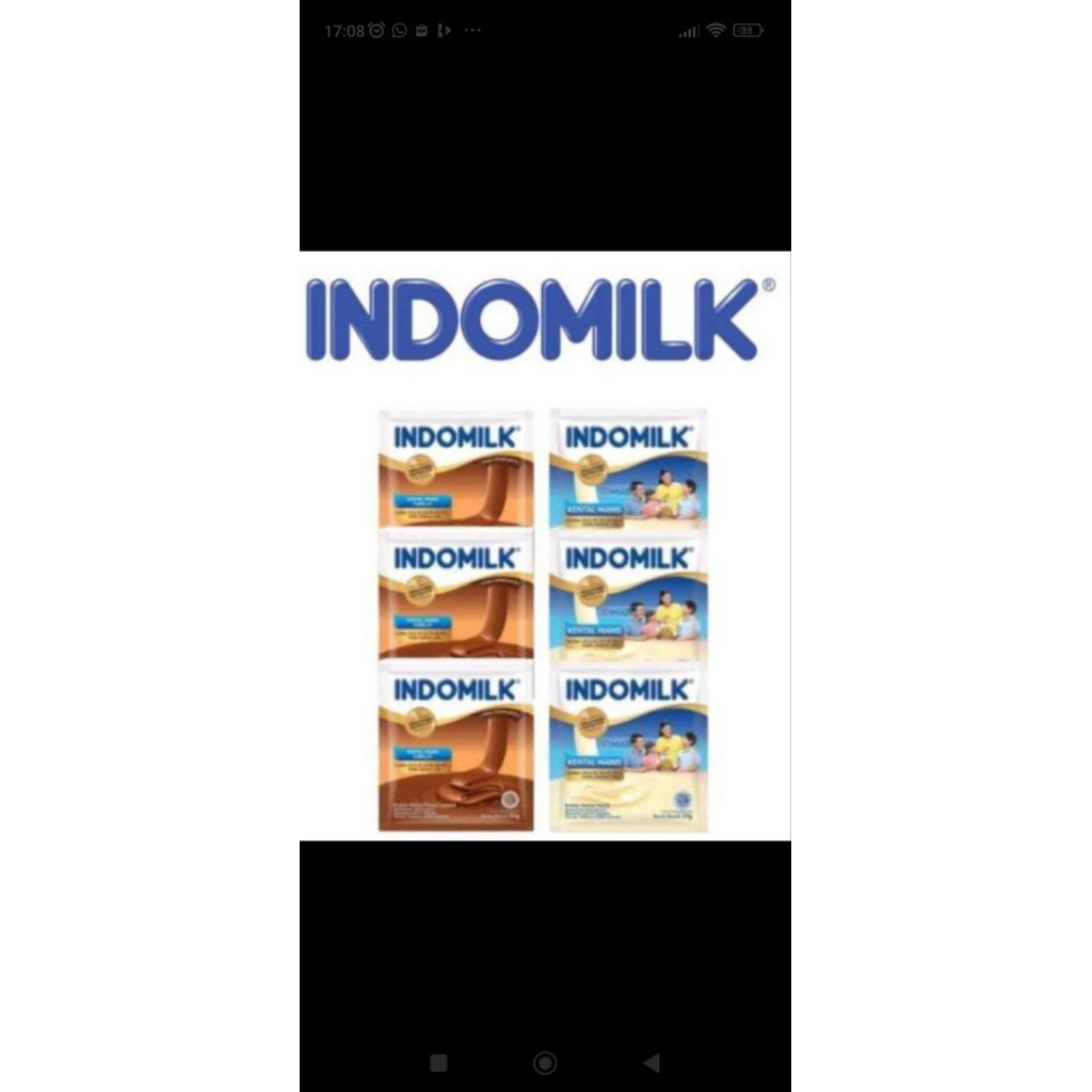 

susu kental manis INDOMILK sachet