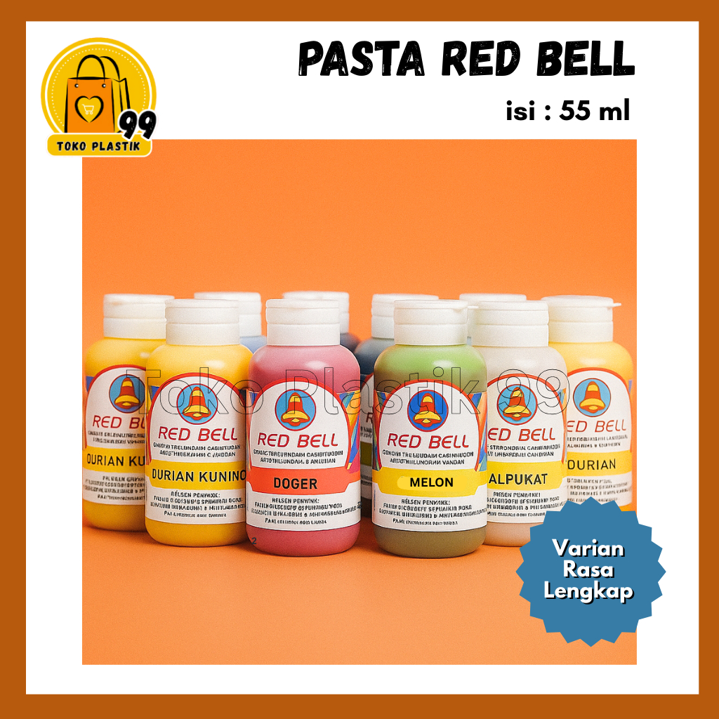 

TERMURAHH !!!! PERASA RED BELL / Pasta Redd bell / RED BELL BUAH kemasan 55 ml
