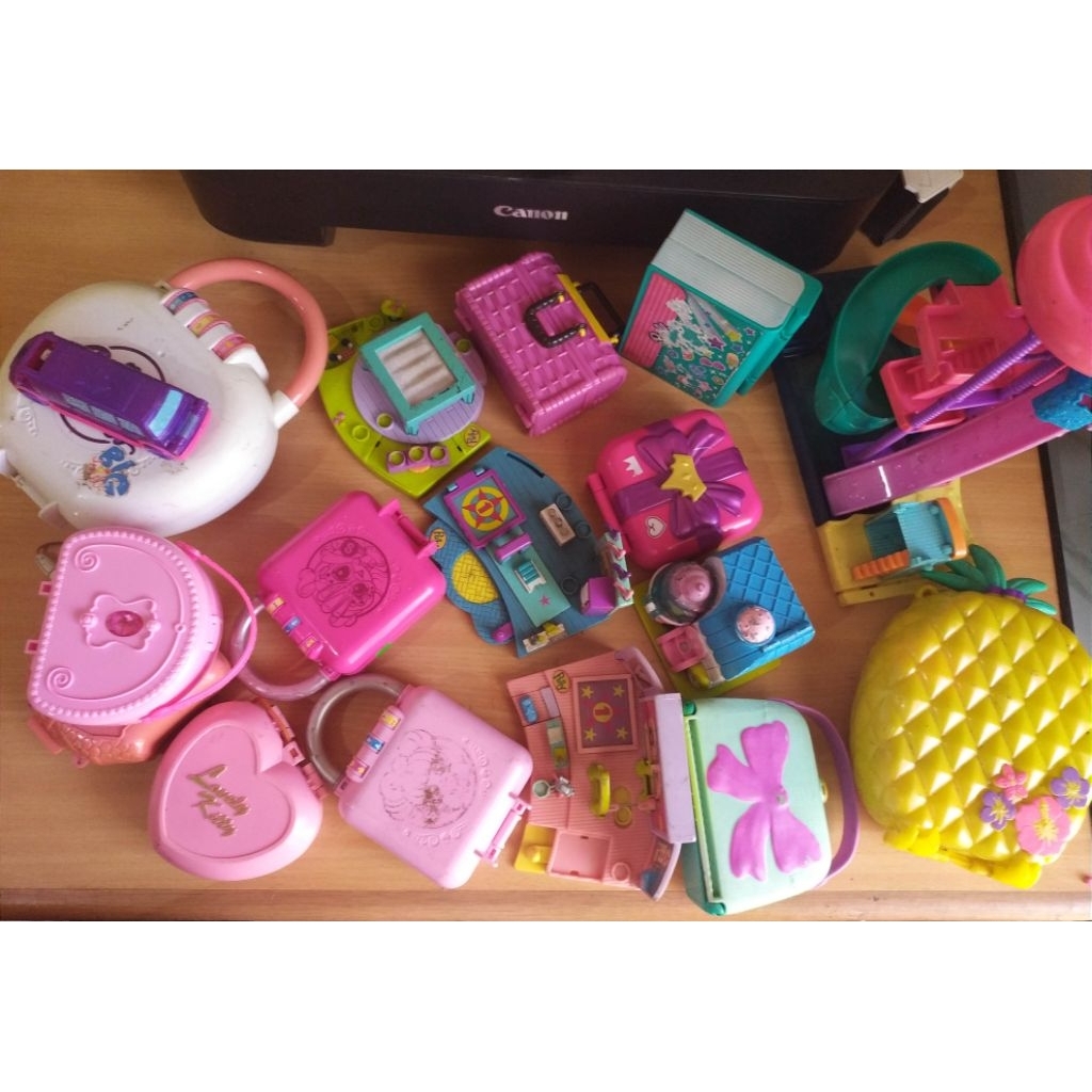 Paket Polly Pocket Bekas Mattel - Moose - Lovely Kitty - No brand Compact Playset