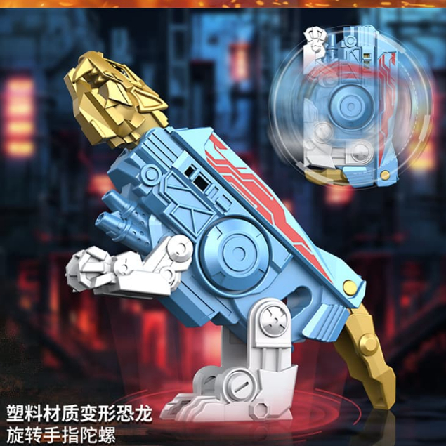 Fidget Spinner Bentuk Dinosaurus Gold Silver Biru Puzzle