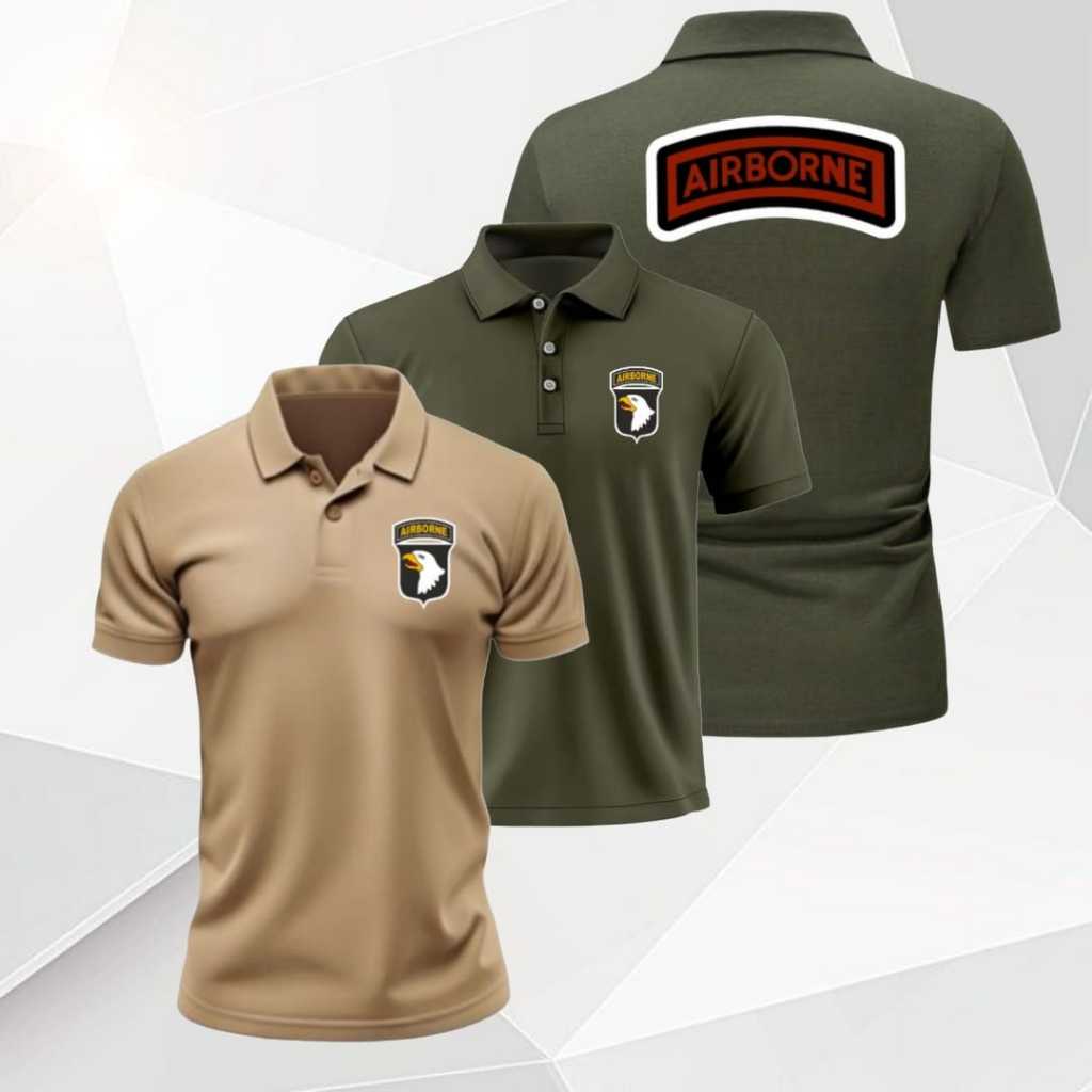 kaos polo tactical airborne lengan pendek