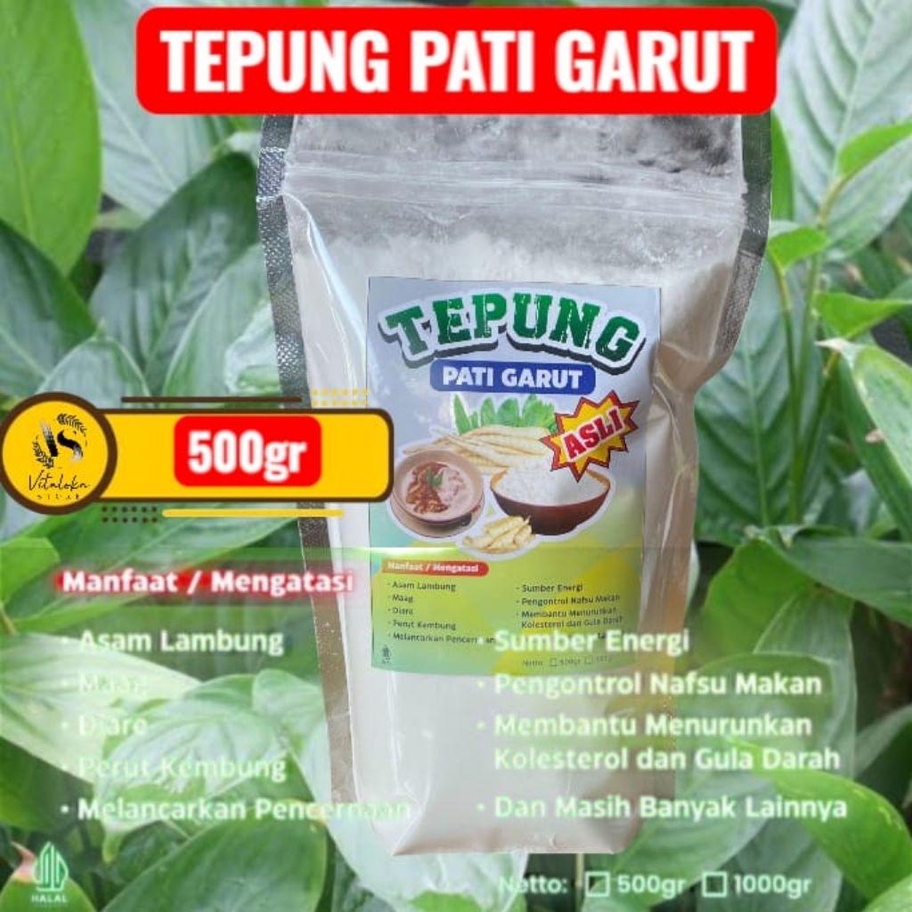 tepung pati garut 500gram/pati garut asli/