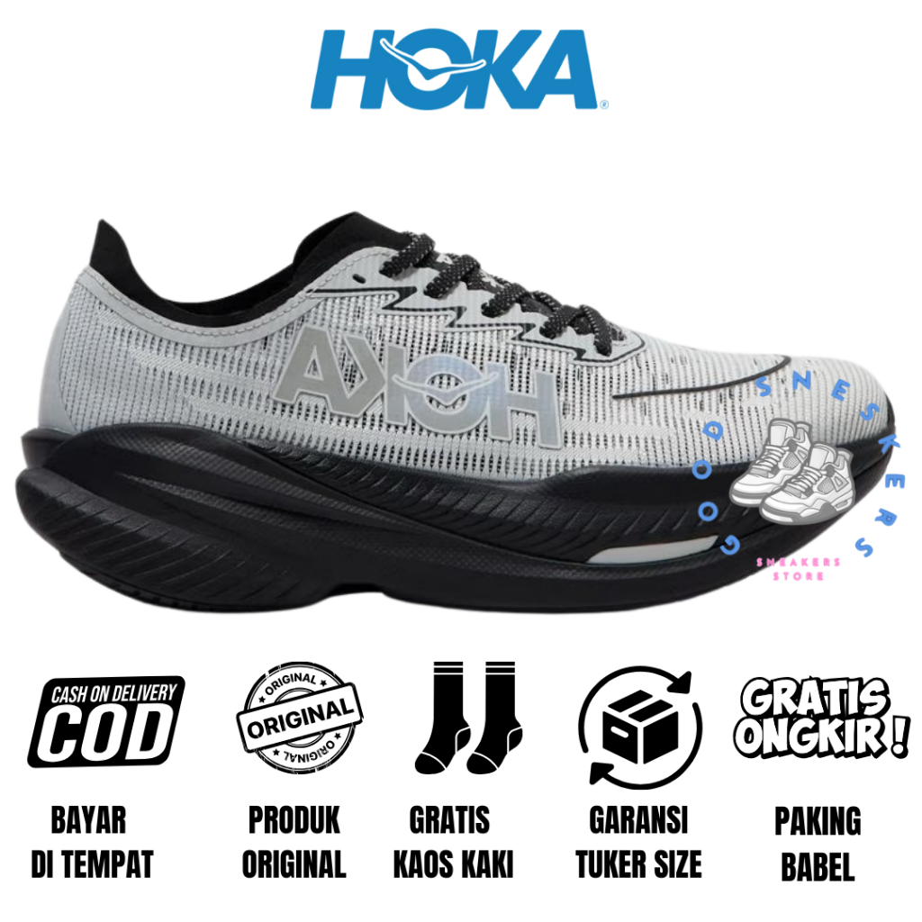 Sepatu Running Pria Hoka Original Hoka Mach X 2 Black Stardust Original