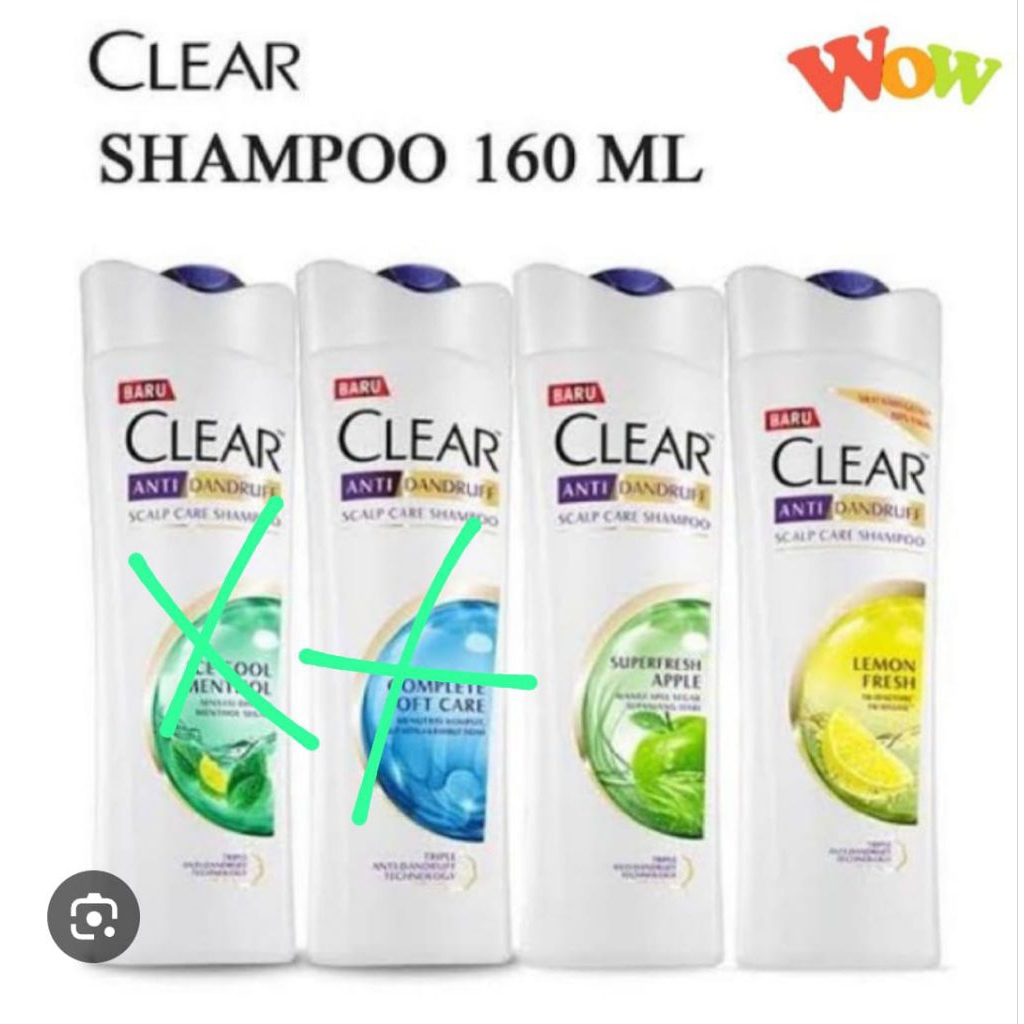 Clear shampoo lemon dan apel 320 ml / clear anti ketombe