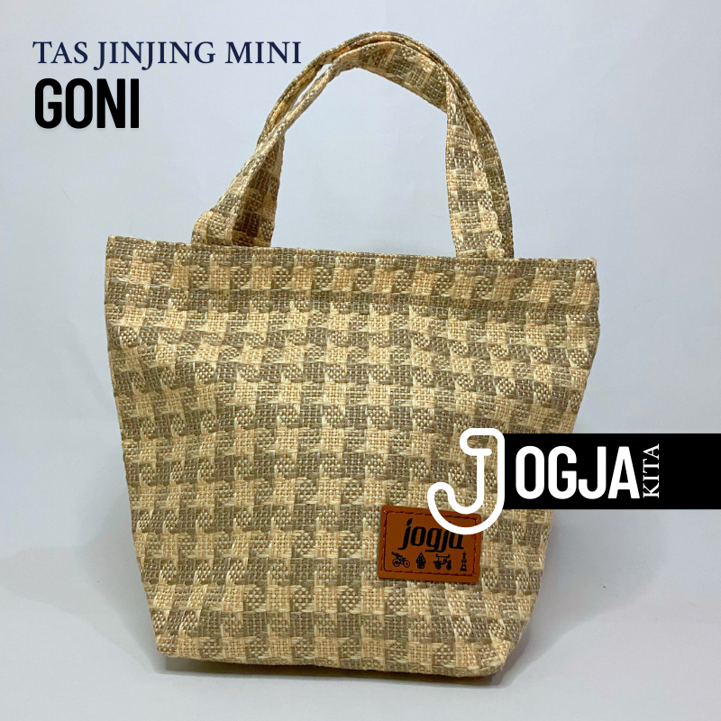 JOGJA KITA Tote Bag Goni sintetis Tas Jinjing mini Goni Halus 25x9x20cm