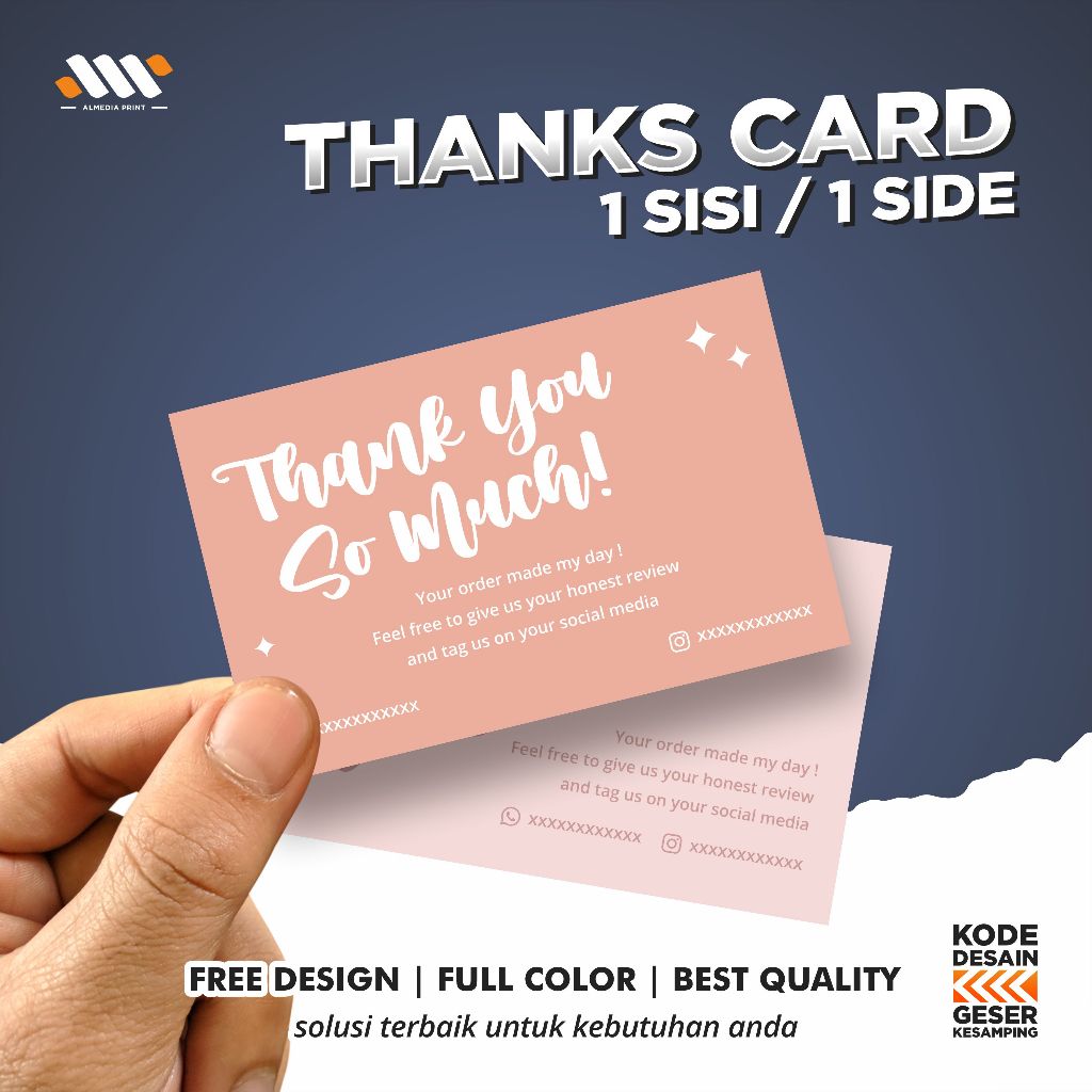 

Cetak Sticker Stiker Thank You Card 1 Sisi (GRATIS DESAIN)
