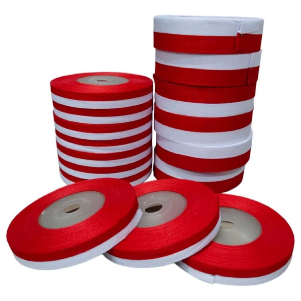 

1 Pcs Pita Kain Merah Putih 1/2 & 1 Inch