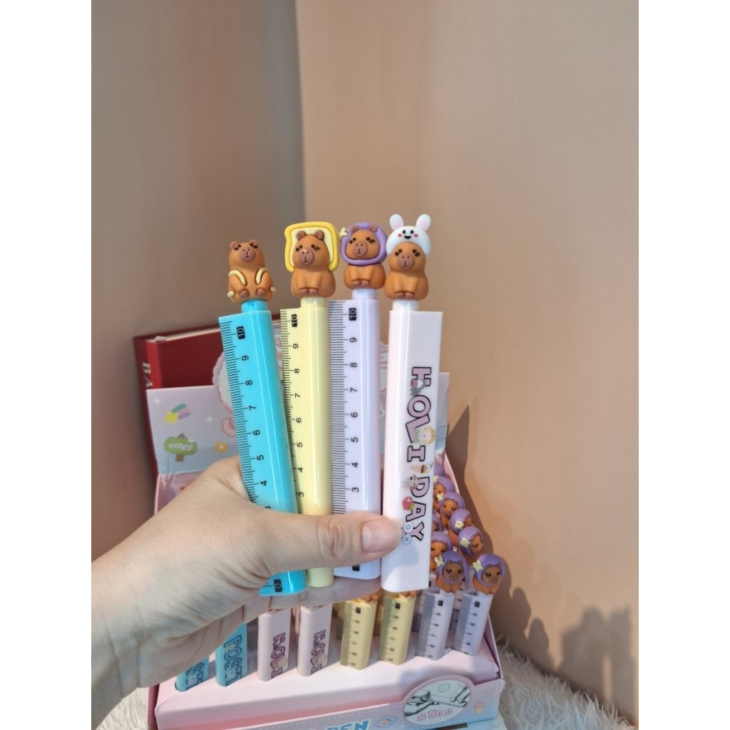 

Set 2in1 pulpen dan penggaris - set atk pulpen - set atk penggaris - pulpen capybara - penggaris capybara - bolpoint dan penggaris - set pena - pulpen tulis - set atk - bolpoint gel - pen gel - pena gel