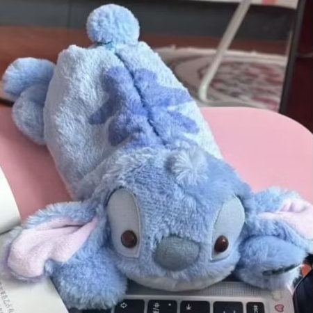 

tempat pensil boneka stitch atk alat tulis kantor sekolah kuliah anak bulu lembut tempat pensil pencil case karakter disney lilo and stitch