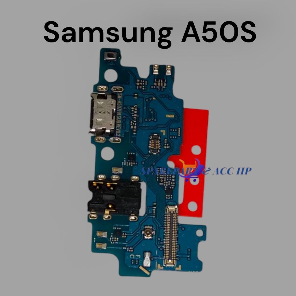 Papan Cas Samsung A50S Konektor Charger Casan + IC Mic